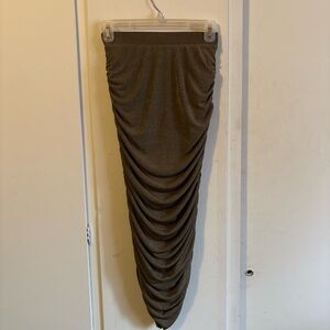 Forever 21 Olive Gathered Pencil Skirt